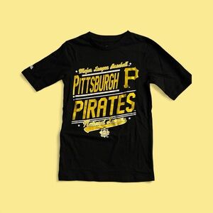Stitches Kids Pittsburgh Pirates Black and Gold T-Shirt